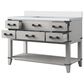 Lexora Home Norwalk 48" Single Bathroom Vanity in White Oak with White Quartz Top and Rectangular Sink, , large