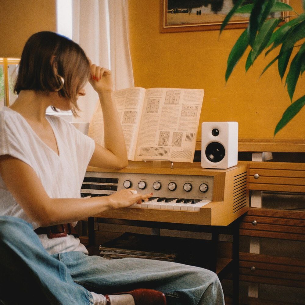 Edifier M60 2.0 Compact Desktop Bluetooth Speakers Pair in White, , large