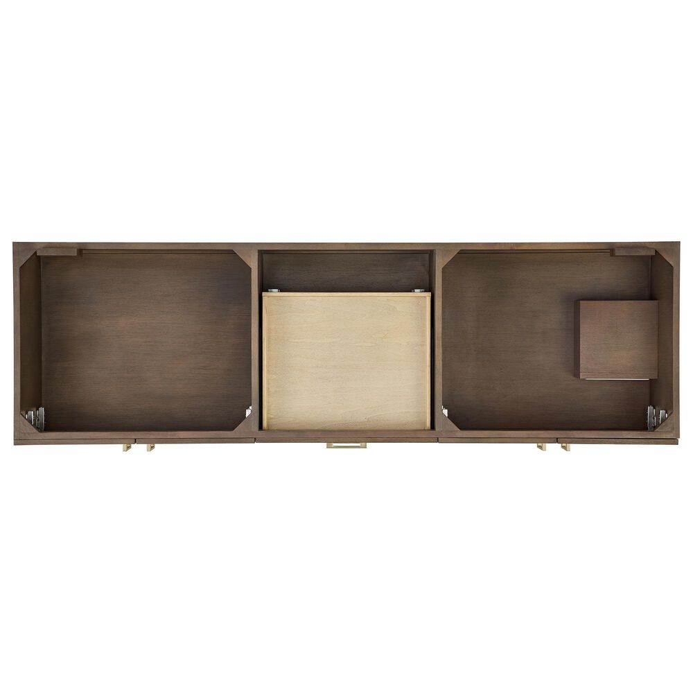 37B Mauri 72" Double Bathroom Vanity with Metal Base in Walnut Drift with High-Profile 4" White Composite Stone Top, , large