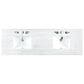 James Martin Vanities Lorelai 72" Double Vanity in Bright White with 3 cm Arctic Fall Solid Surface Top, , large