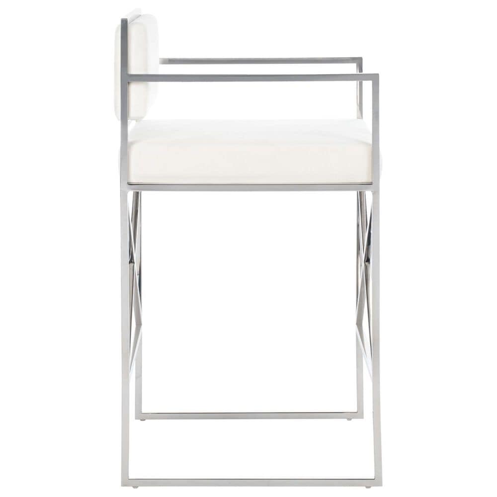 Safavieh Kian Directors Counter Stool in Stainless Steel, , large