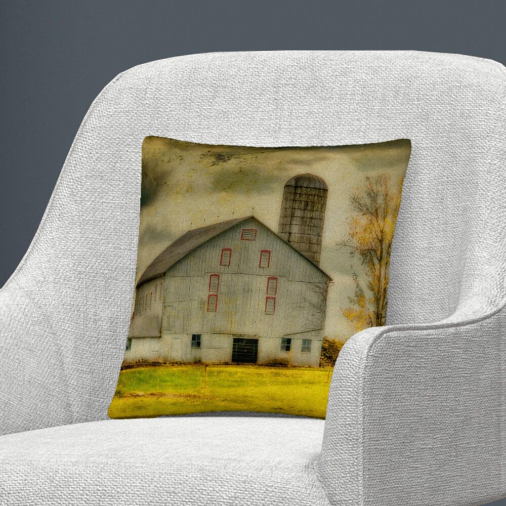 Timberlake Lois Bryan 'Old Barn on Stormy Afternoon' 16 x 16 Decorative Throw Pillow, , large