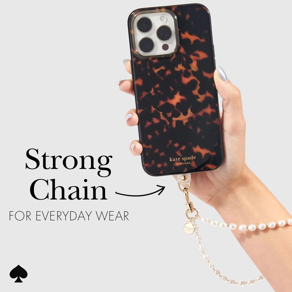 Kate Spade Phone Charm in Sea Pearl, , large