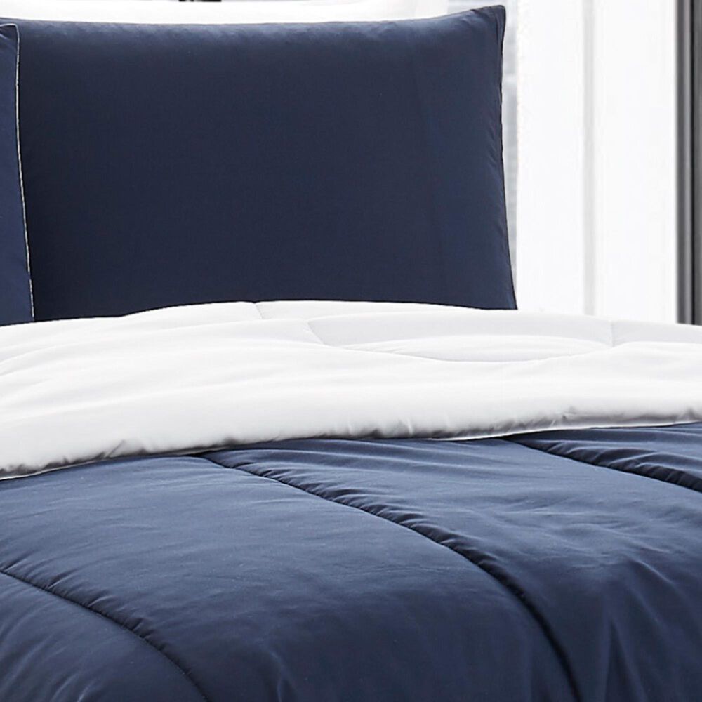 Pem America 2-Piece Twin Comforter Set in Grey and Navy, , large