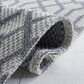 Safavieh Martha Stewart Cotton 2" x 8" Silver and Grey Runner, , large