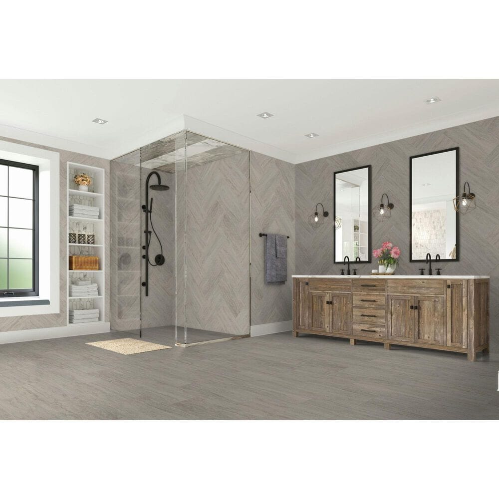 Dal-Tile Haddonstone Horizon Rectangle Vein Cut 12" x 24" Satin Polished Porcelain Tile, , large