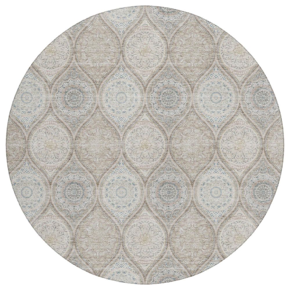 Dalyn Rug Company Solace SL1 8" Round Taupe Area Rug, , large