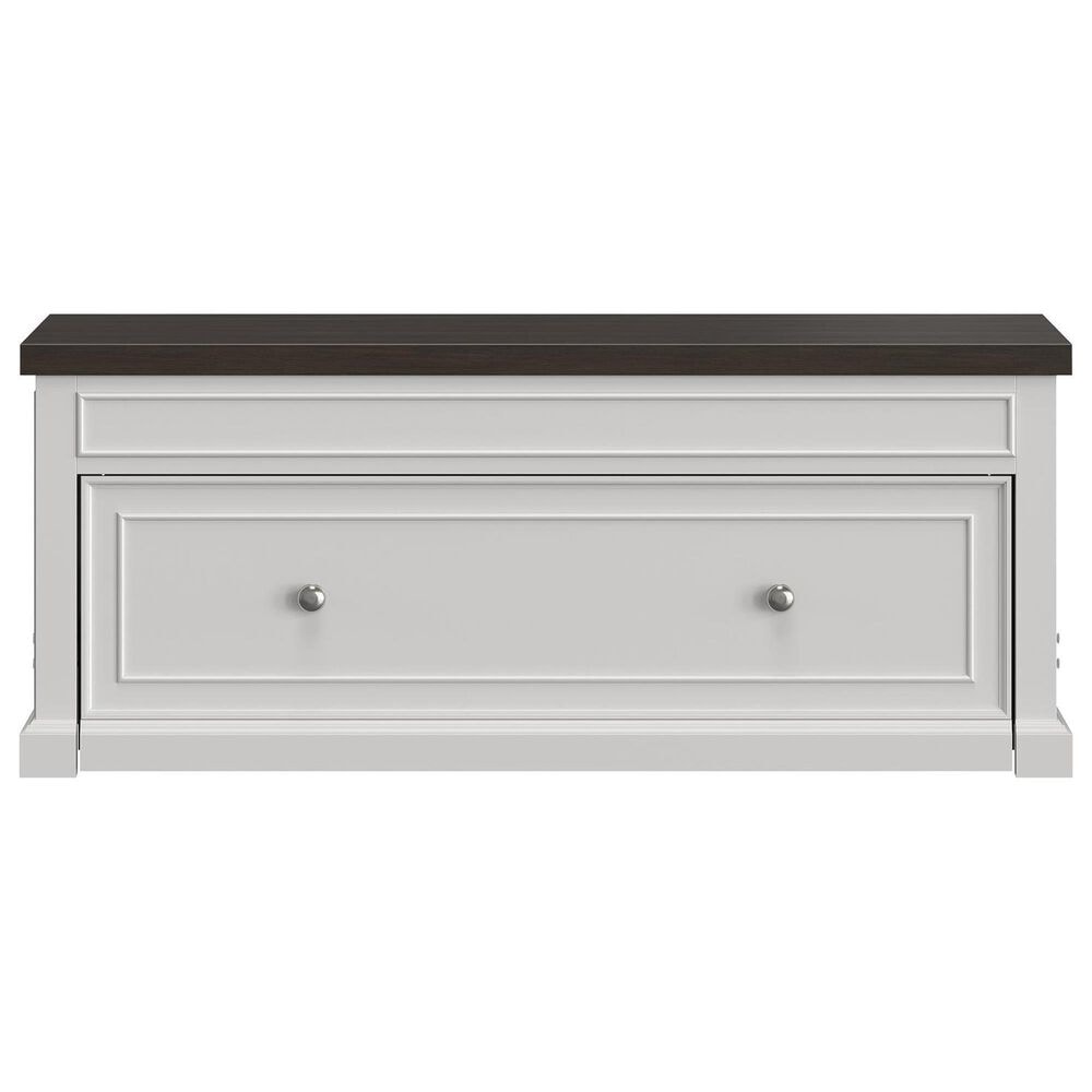 Richlands Furniture Soren Lift Top Dream Console with Twin Convertible Bed in White and Brown, , large