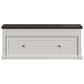 Richlands Furniture Soren Lift Top Dream Console with Twin Convertible Bed in White and Brown, , large