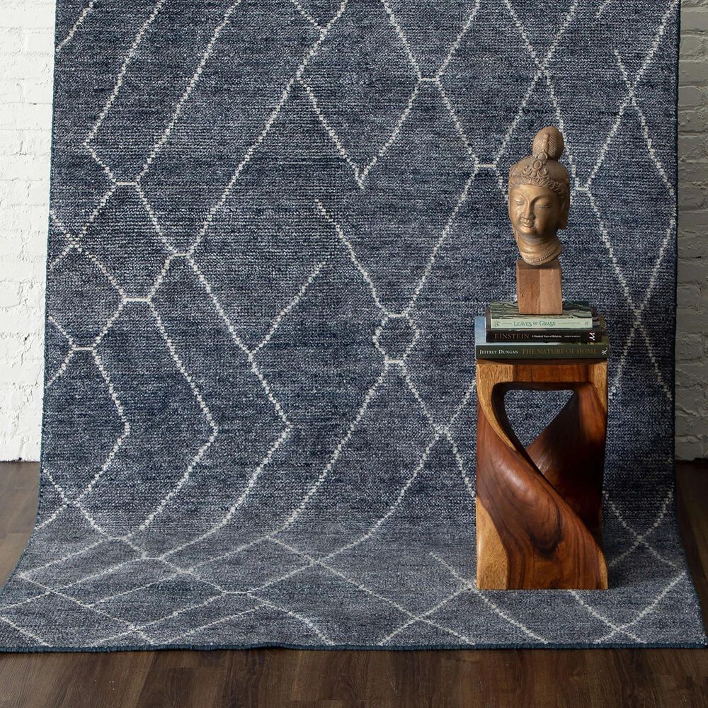 Karastan Tangier RG192-3259 8&#39; x 10&#39; Spartel Blue Steel Area Rug, , large