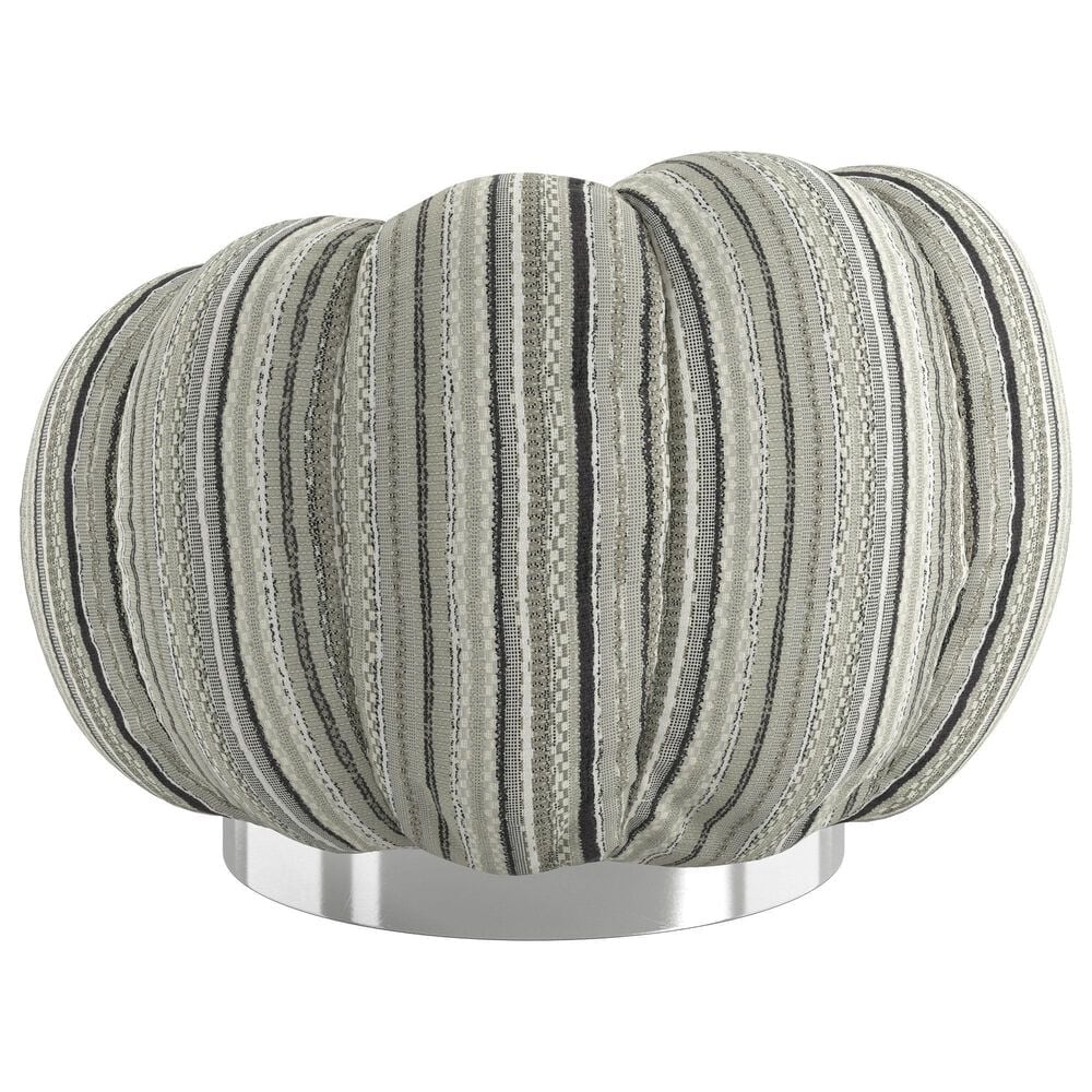 Emerald Home Furnishings Lily Pumpkin Swivel Chair in Black Stripe, , large