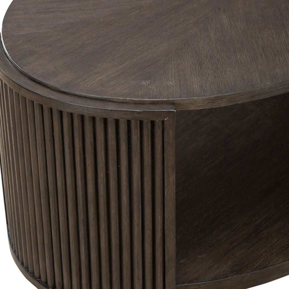 Belle Furnishings City View Oval Cocktail Table in Coffee Bean, , large