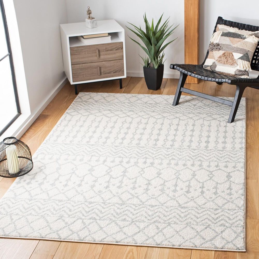 Safavieh Tulum TUL270D 6&#39; x 9&#39; Ivory and Light Grey Area Rug, , large