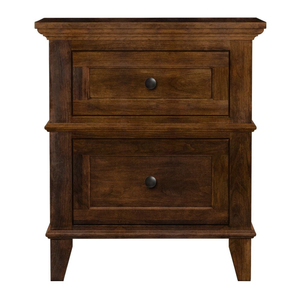 Fleming Furniture Co. Brentwood 2-Drawer Solid Wood Nightstand in Walnut, , large