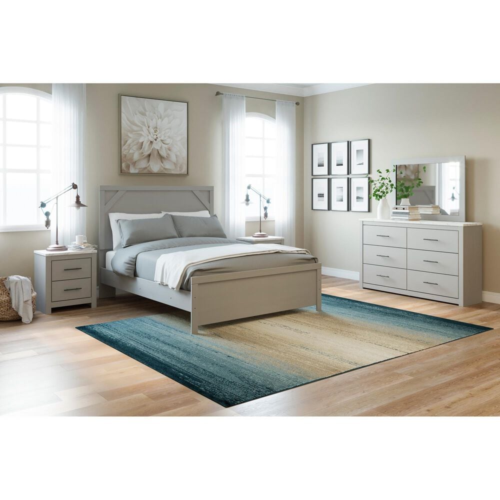 Ashley Cottonburg Bedroom Mirror in Light Gray, , large