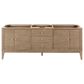 James Martin Vanities Linear 72" Double Bathroom Vanity in Whitewashed Walnut with 10 cm Glossy White Solid Surface Top and Rectangular Sinks, , large