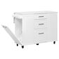 HOMLUX 51" Kitchen Island with Tilt Trash Can Cabinet in White, , large