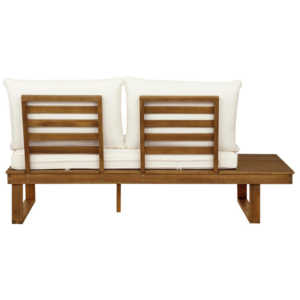 Linon Home Decor Skypark Outdoor Left Side Loveseat in Beige, , large