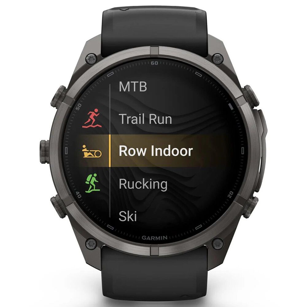 Garmin fenix 9 Pro inReach Smartwatch 51mm Carbon Gray DLC Titanium with Black and Pebble Gray Silicone Band, , large