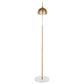 Lumisource Salon Floor Lamp in White and Antique Brass, , large