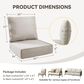 Sunwell Garden 24" Outdoor Seat and Back Cushion Set in Beige, , large