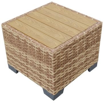 Plank and Hide Laredo End Table in Light Brown, , large