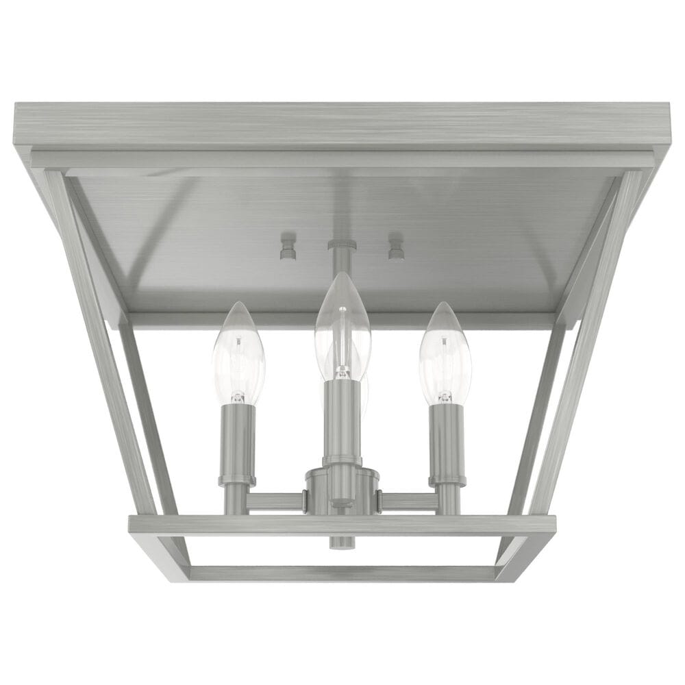 Hunter Laurel Ridge 4-Light Flush Mount in Brushed Nickel, , large