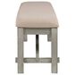 Linon Home Decor Turino Padded Dining Bench in Weathered Grey, , large