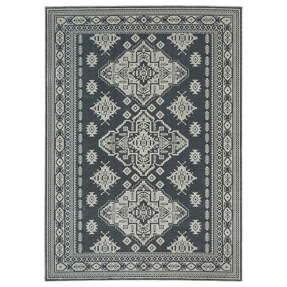 Oriental Weavers Intrigue INT05 2"3" x 7"6" Blue Runner, , large