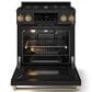 Thor Kitchen Gordon Ramsay 4.55 Cu. Ft. 30" Professional Natural Gas Range with Bronze Handle Kit in Black, , large