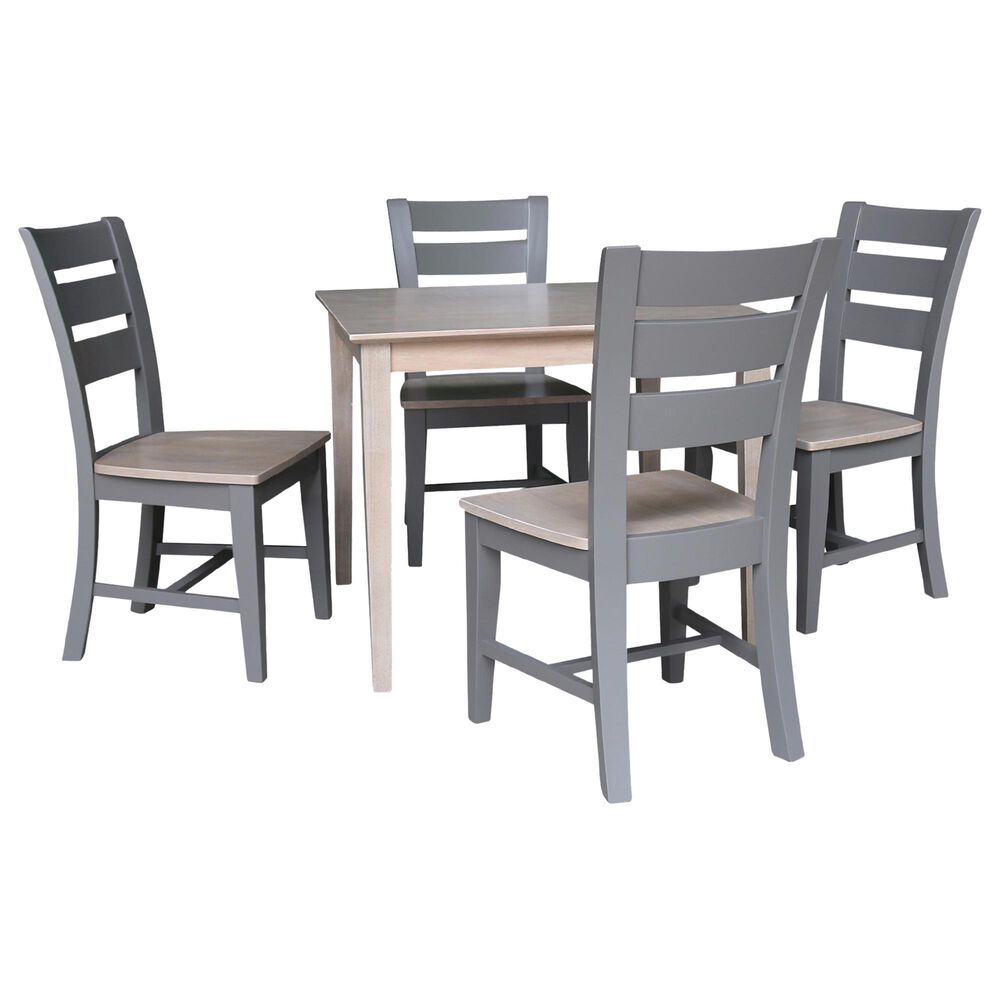 International Concepts 5-Piece 36" Dining Set in Graywashed and Clay Taupe, , large