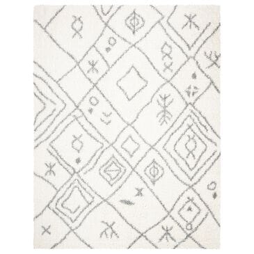 Safavieh Parma Shag PMA583A 8" x 10" Cream and Grey Area Rug, , large