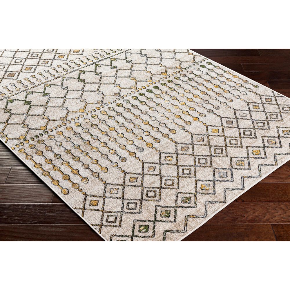 Surya Lavadora 6&#39;7&quot; x 9&#39; Sage, Mustard, Black, Gray and Light Beige Area Rug, , large
