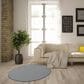 Nourison Courtyard Ivory and Blue 4" Round Indoor/Outdoor Area Rug, , large