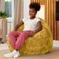 Jaxx Lil" Cuddler Cocoon Jr Kids Faux Fur Bean Bag Lounger in Gold, , large