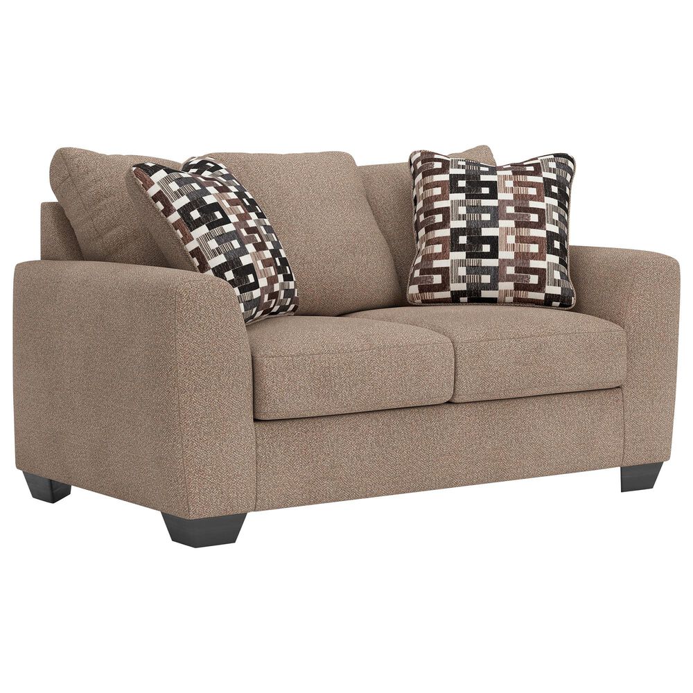 Ashley Triston-Peaks Stationary Loveseat in Suede, , large