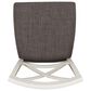 Linon Home Decor Jane Side Chair with Taupe Cushion in Vanilla White, , large
