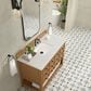 James Martin Malibu 48" Single Bathroom Vanity in Amber Birch with 3 cm Lime Delight Quartz Top and Rectangular Sink, , large