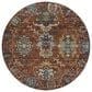 Dalyn Rug Company Silk Road Paprika, Chocolate, Ivory, Gold, Copper, Blue, Teal and Mocha 8" Round Area Rug, , large