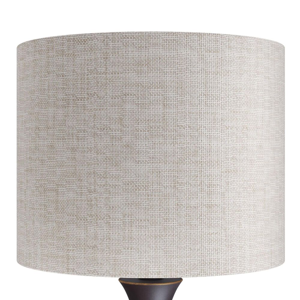 LumiSource Lenuxe 24" Metal Table Lamp with Natural Linen Shade in Oil Rubbed Bronze (Set of 2), , large