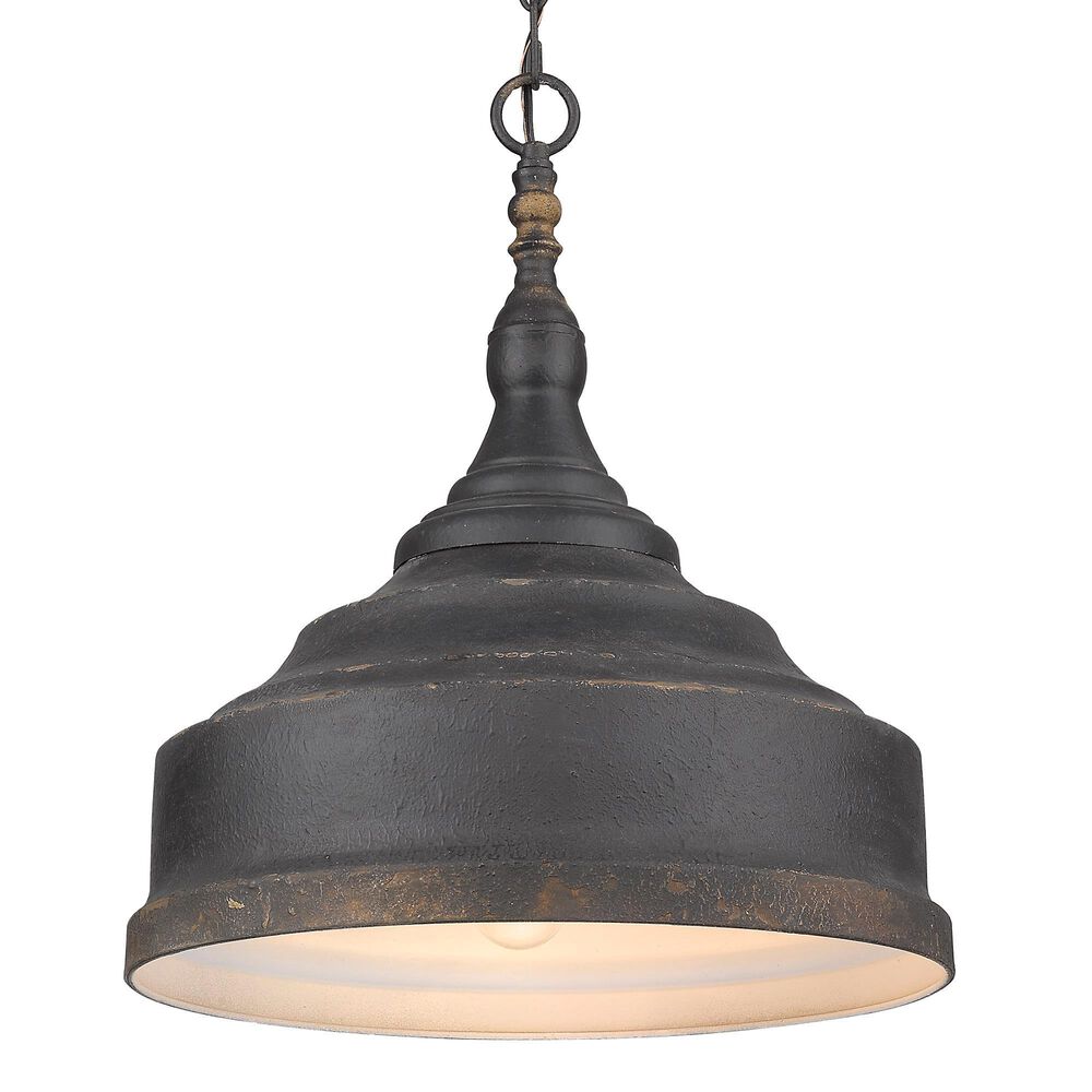 Golden Lighting Keating 3-Light Pendant in Antique Black Iron, , large