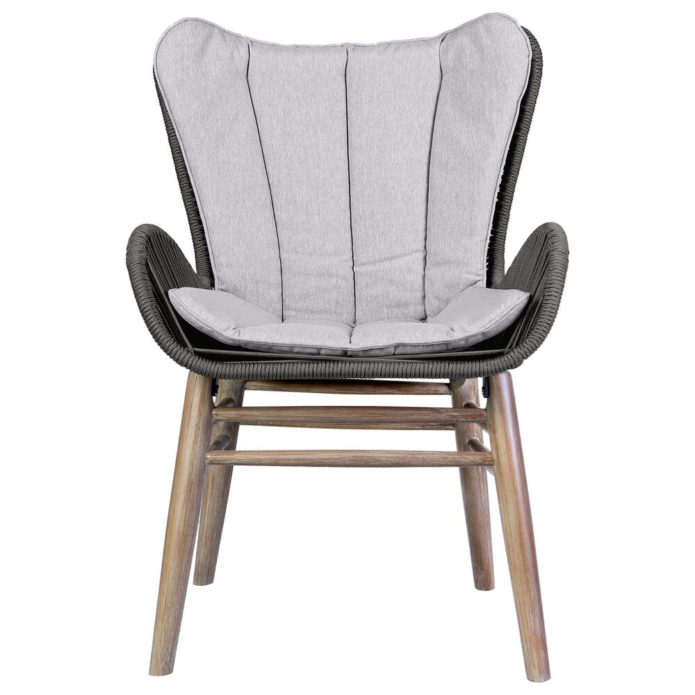 Hearth and Haven Mateo Outdoor Patio Dining Chair in Gray, , large