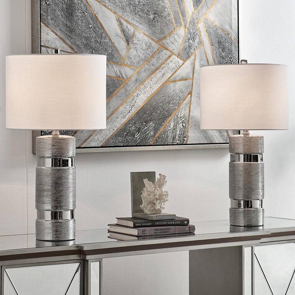 Lite Source Lucano Table Lamp in Silver &#40;Set of 2&#41;, , large