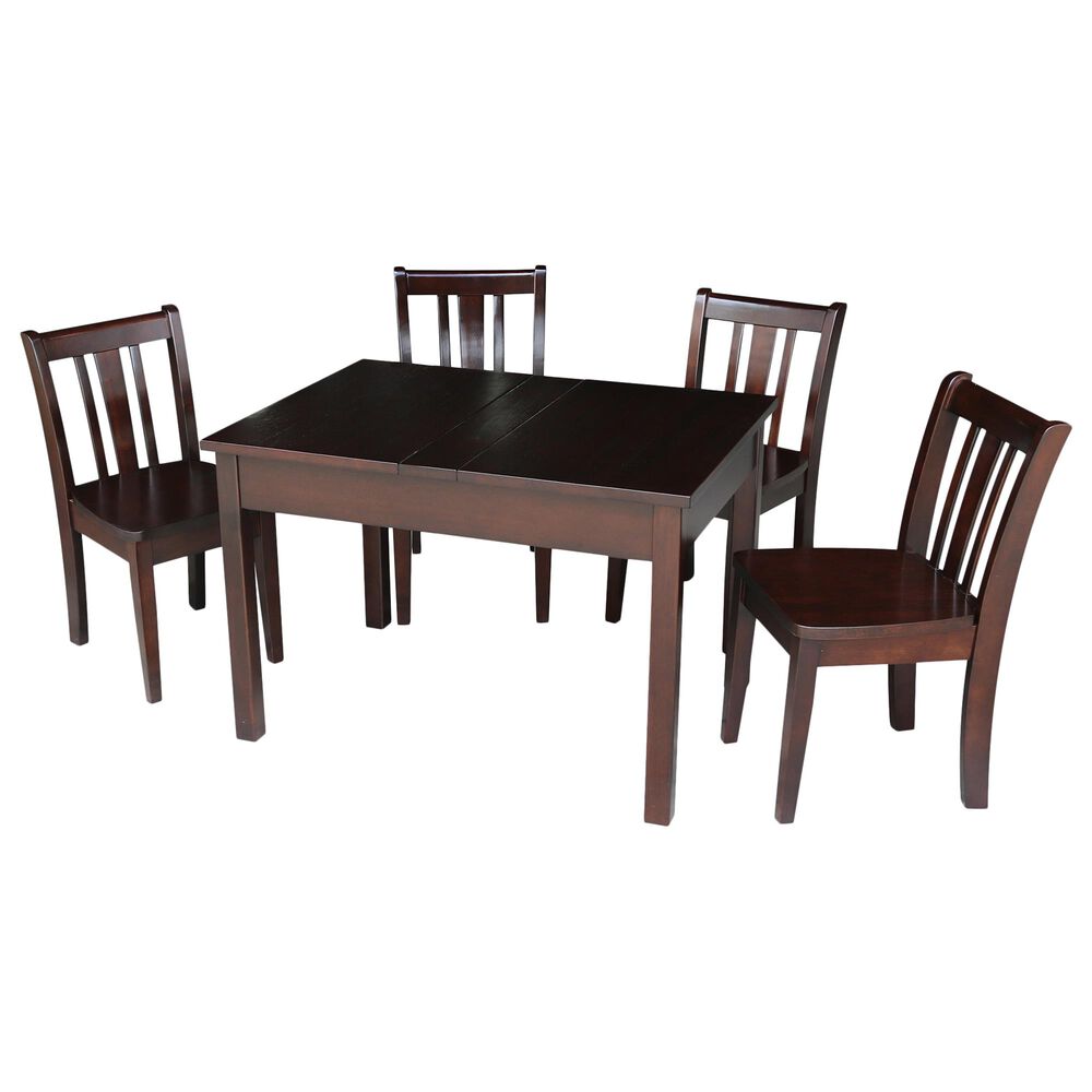International Concepts San Remo 5 Piece Juvenile Table Set in Rich Mocha, , large