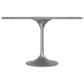 Leisuremod LeisureMod Verve Collection 48 Round Dining Table, Brushed Chrome Base with Laminated White Marbleized Top, , large