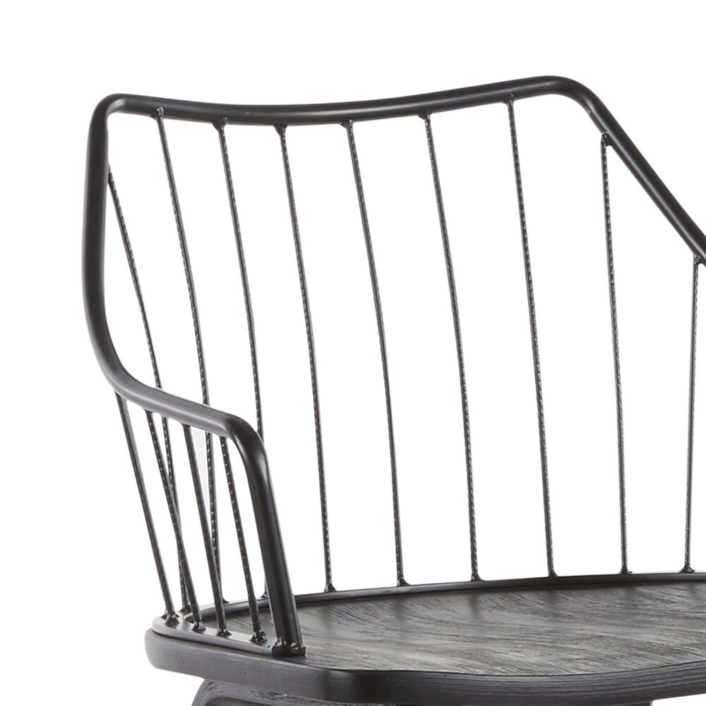 Lumisource Winston Counter Stool in Black and Black, , large