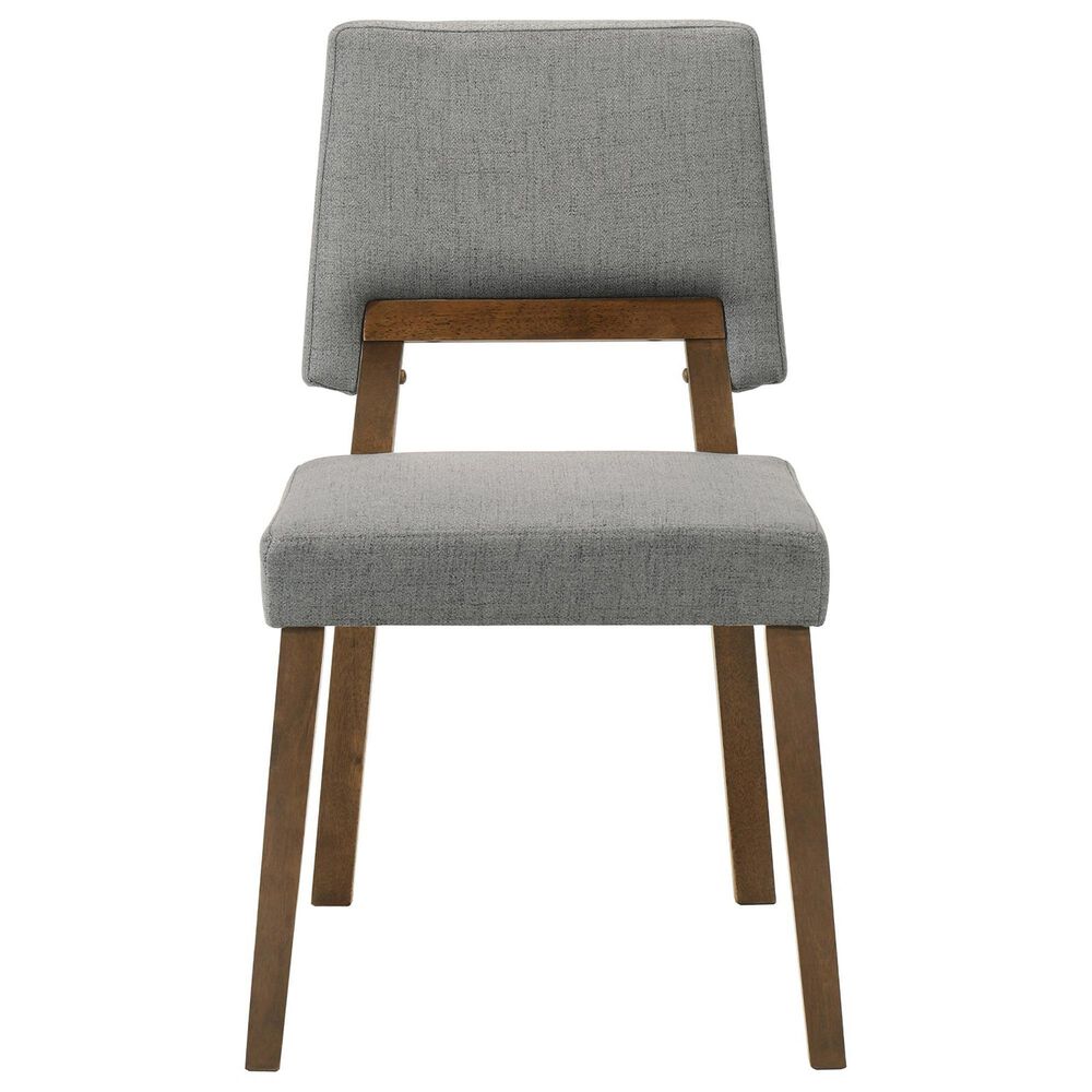 Armen Living Channell Dining Side Chair in Walnut, , large