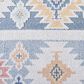 Safavieh Sarasota 6"7" Round Light Blue and Grey Indoor/Outdoor Area Rug, , large