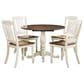 Ashley Wirloni 5-Piece Round Dining Set in Antique White and Brown, , large