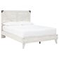 Ashley Shawburn Queen Platform Bed in White and Dark Charcoal Gray, , large